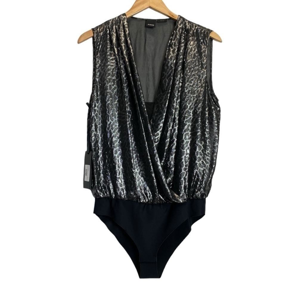 Pinko Ines 6 V-Neck Sleeveless Bodysuit